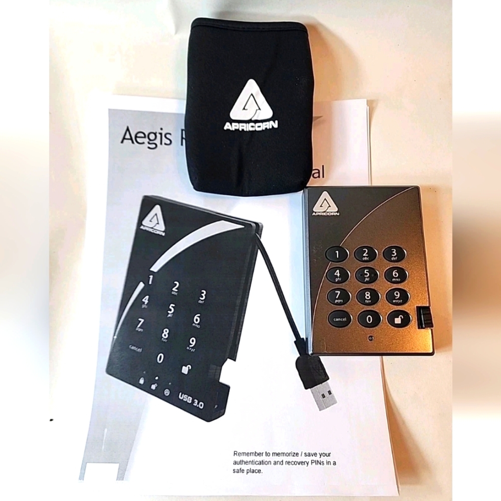 Apricorn A25-PL256-XXX Aegis Padlock 500GB Secure Encryption